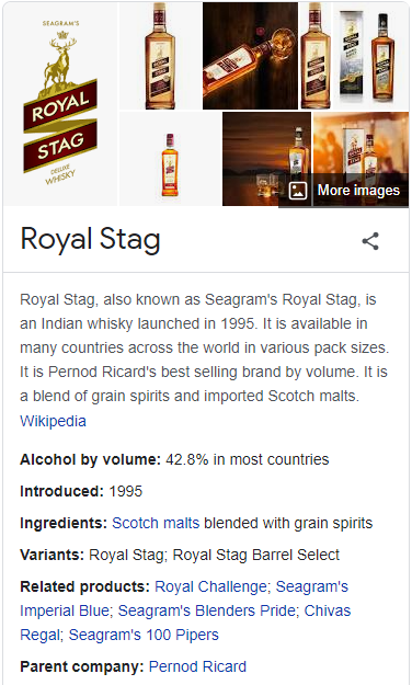 Royal Stag in India